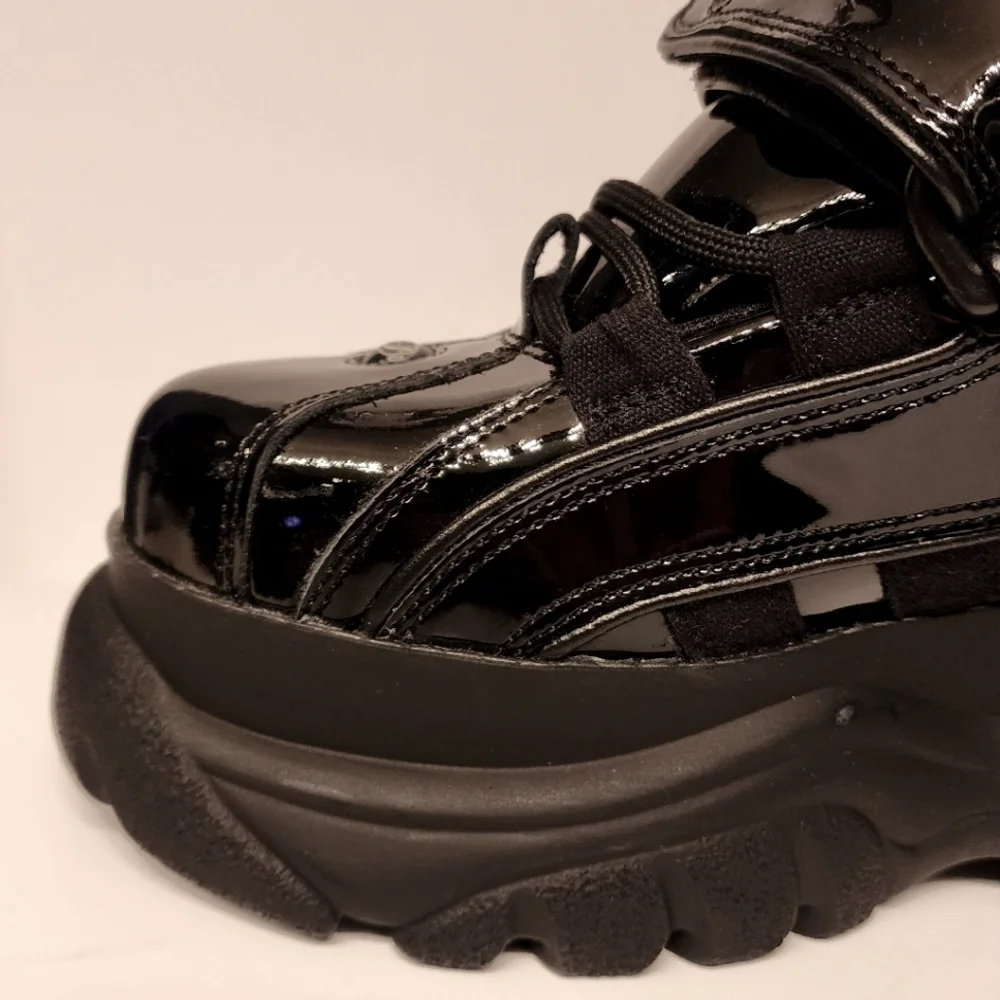 Buffalo Black Patent Ankle Boots - Picture 6 of 16